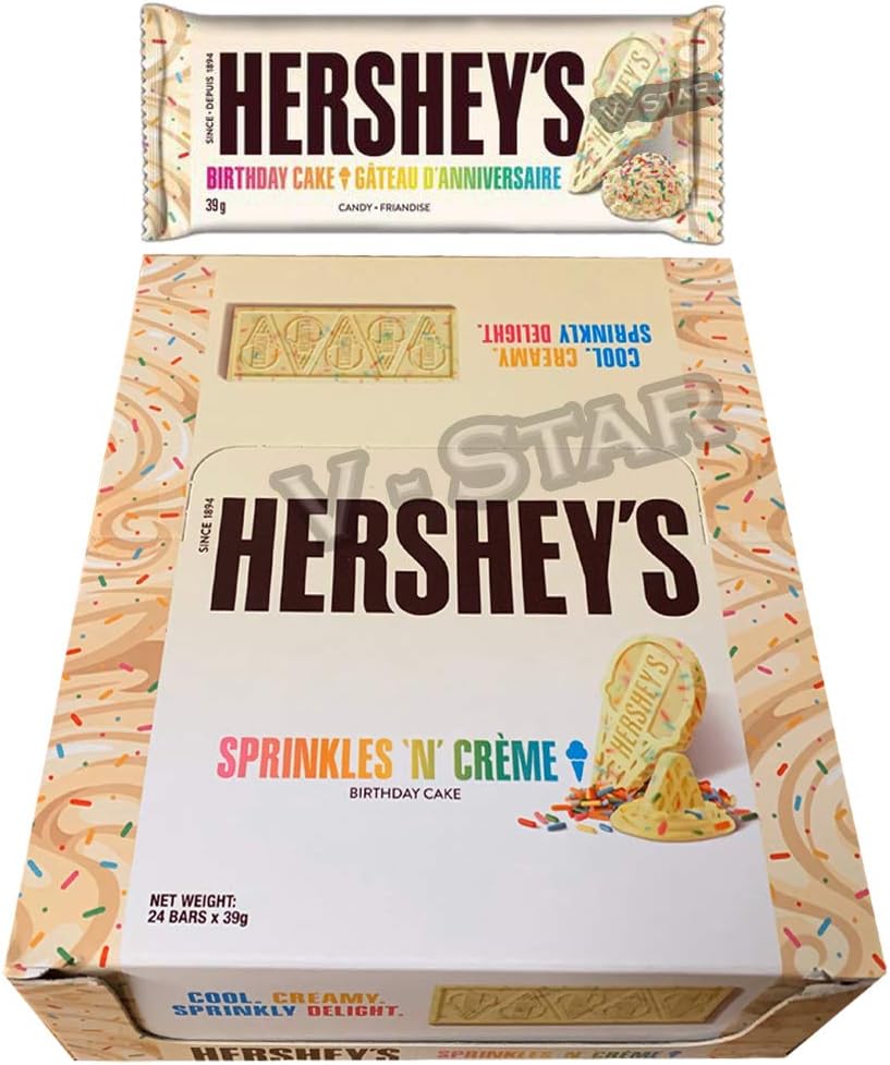 HERSHEY'S Sprinkles 'N' Creme 24 x 39g Bars Full Box Amazon.co.uk Grocery