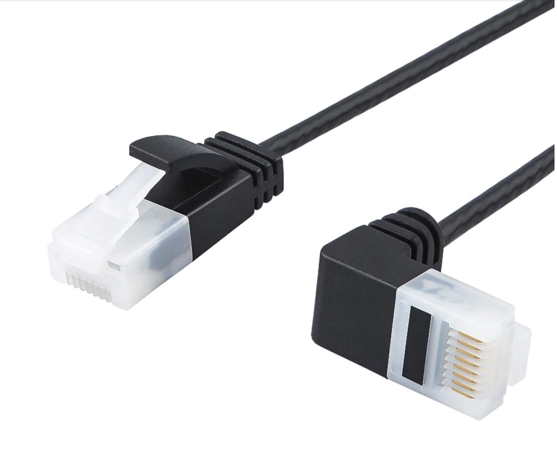 innov8 Ultra Slim Cat6a Ethernet Cable, Down Angle UTP Network Patch Cat 6a Category 6 Cable - (3m)