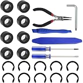 24 Packs Rubber from Moving Retaining Clip Rings Rubber Roller Replacements Sets Compatible with Cricut Maker/Maker 3 Only Roller Resolution for Cricut Maker Complete Repair Tools