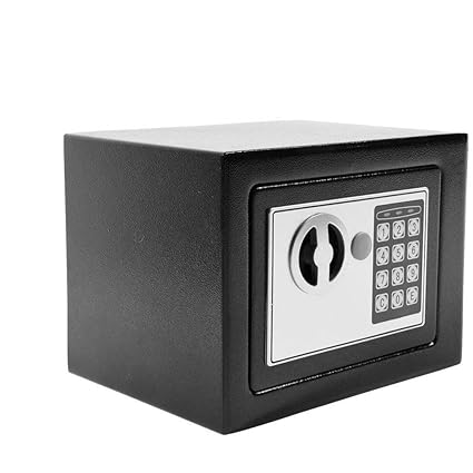 Electronic Digital Safe Box 31x20x20cm 8 5l With Keys Pin Number