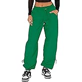 DISCIPBUSH Cargo Pants Women Baggy - Parachute Pants for Women, Rave Pants Y2K Pants, Festival Outfits for Women