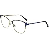 In Style Eyes Blue Light Computer Blocking Reading Glasses - Classic Browline Frame Reader Glasses with Aspheric Lens