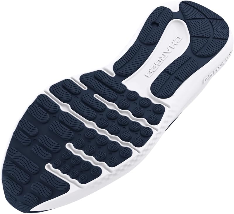 UA Charged Surge 4 Zapatos de deporte para hombre, ligeras y transpirables deportivas de hombre, color azul almirante/blanco/blanco
