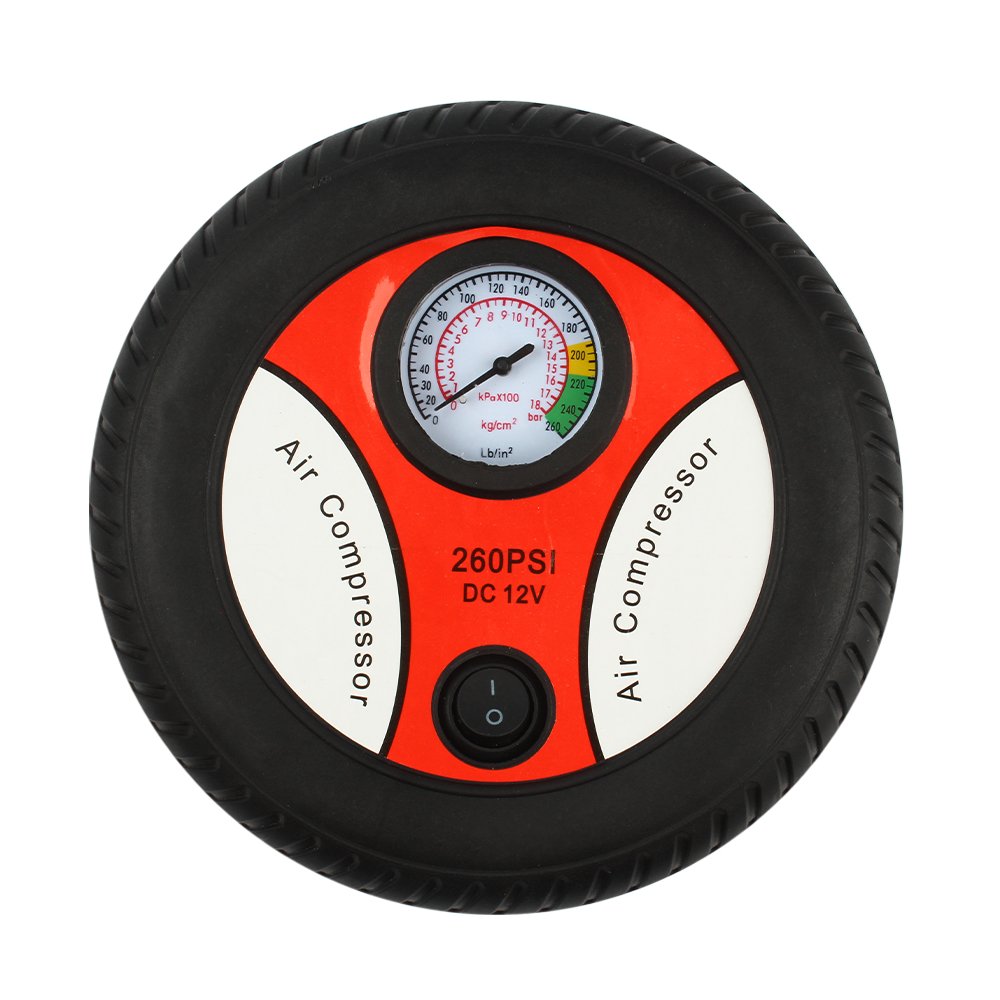 Hippih Air Compressor- 12V DC 260PSI Portable Electric Auto Air Compressor Pump and Car Tire Inflator（Mechanical Watch）
