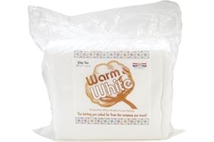 THE WARM COMPANY Warm & White Cotton Batting (120'' x 124'') King Size