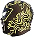 Deportes Martinez Mexican Wrestling Mask – Authentic Luchador Lucha Libre Mask, Handmade in Mexico – Pro Fit Adult Size – Dr Wagner Black Yellow