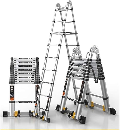 Amazon Co Jp Xewneg 伸縮式はしご アルミ製 伸縮式 トール 多目的 ロフトラダー 持ち運びや収納が簡単 330ポンド 3 3 3 3 Straight 6 6m 21 6ft Xewneg 7685 ホーム キッチン