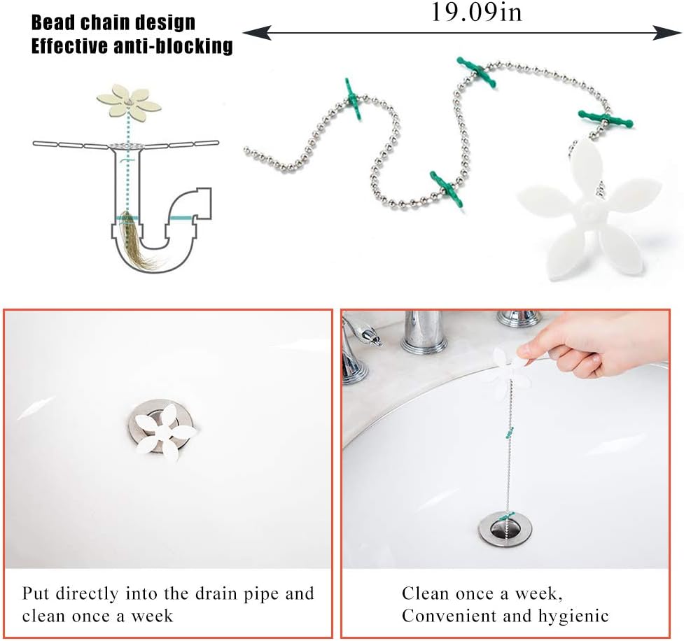Sukudon 7pcs Drain Unblocker Drain Hair Remover Sink Clog Relief Auger Cleaning Tool Kit for Kitchen Sink Bathroom Bathtub - Image 4