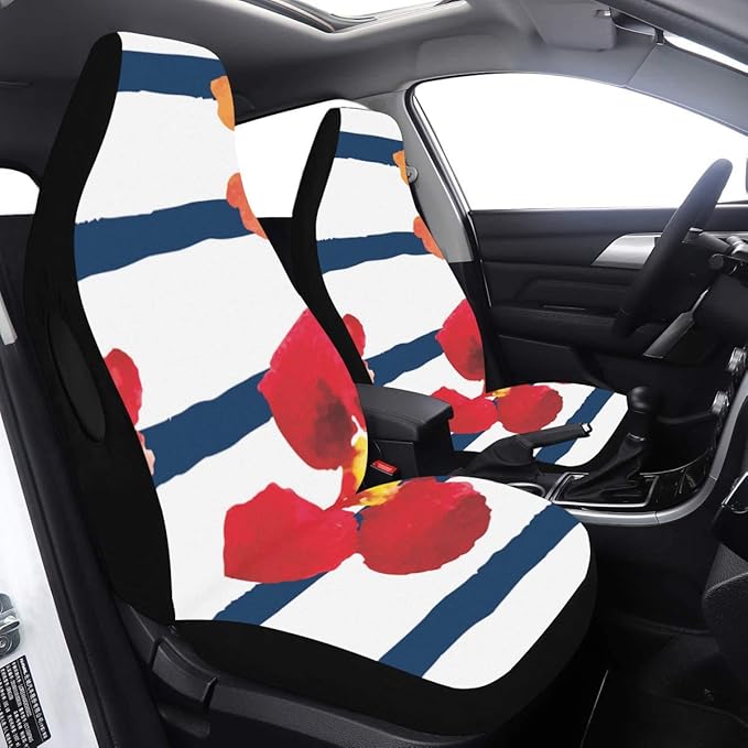 Amazon.com: Large Car Seat Cover Striped Flower Drawn Art Car Driver
