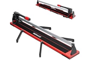 IRONMAX 48 Inch Tile Cutter, Manual Tile Cutter Tool with Anti-Skid Feet & Removable Scale, Porcelain Ceramic Floor Tile Cutting Machine with Tungsten Carbide Wheel