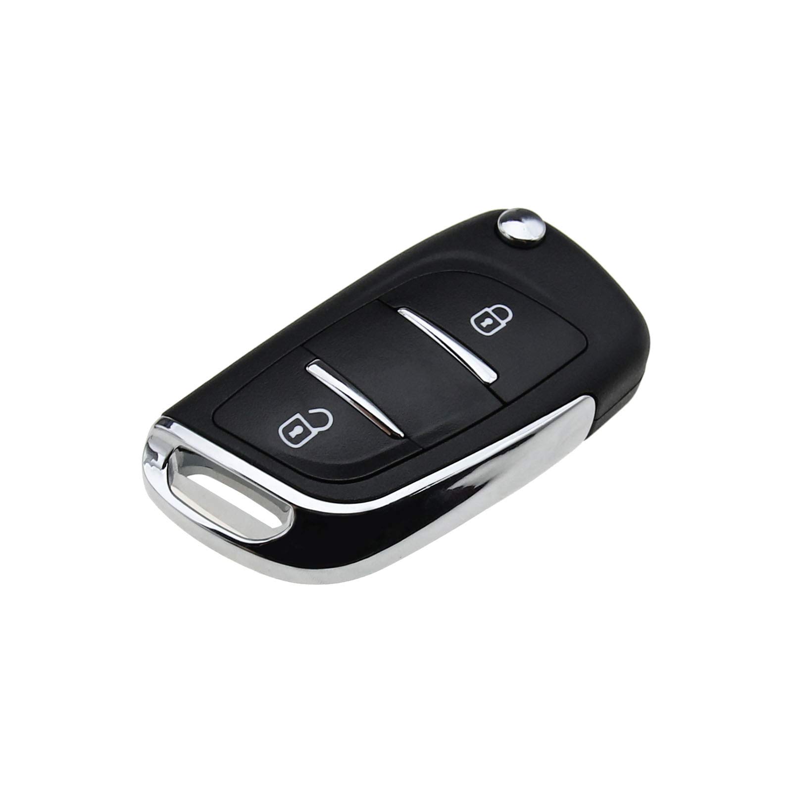 OTOTEC 2 Buttons Remote Folding Key Fob Case Repair Kit HU83 Key Blank CE0536 Battery Holder for Vehicle Car Key Shell Replacement