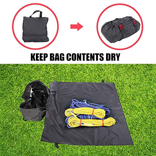 Alomejor Outdoor Climbing Hiking Bag, Outdoor Ultra Lightweight Waterproof Hiking Travel Folding Shoulder Strap Rock Climbing Rope Bag (Black) - Thumbnail 7