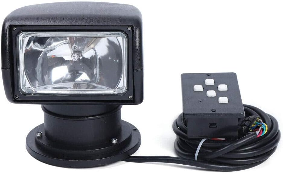 Boat Spotlights Searchlight 100W Marine Boat Remote Control Spotlight Outdoor Searchlight Wireless LED Halogen Searchlight Rotating Light (USA Stock) (Black) : Sports & Outdoors