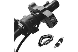 totiancong Motorcycle Locks Anti Theft Heavy Duty Brake Lock, Handlebar Lock with Helmet Lock, Universal for Motorcycle Moped Motorbike Scooters ATV Dirt Bike Street Bike, Black