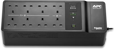 APC BE500G2-GR Back-UPS 500VA Battery Backup with 8 UK Outlets and USB