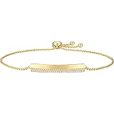 Amazon Essentials Cubic Zirconia Bracelet in 18k Gold Plated Sterling Silver