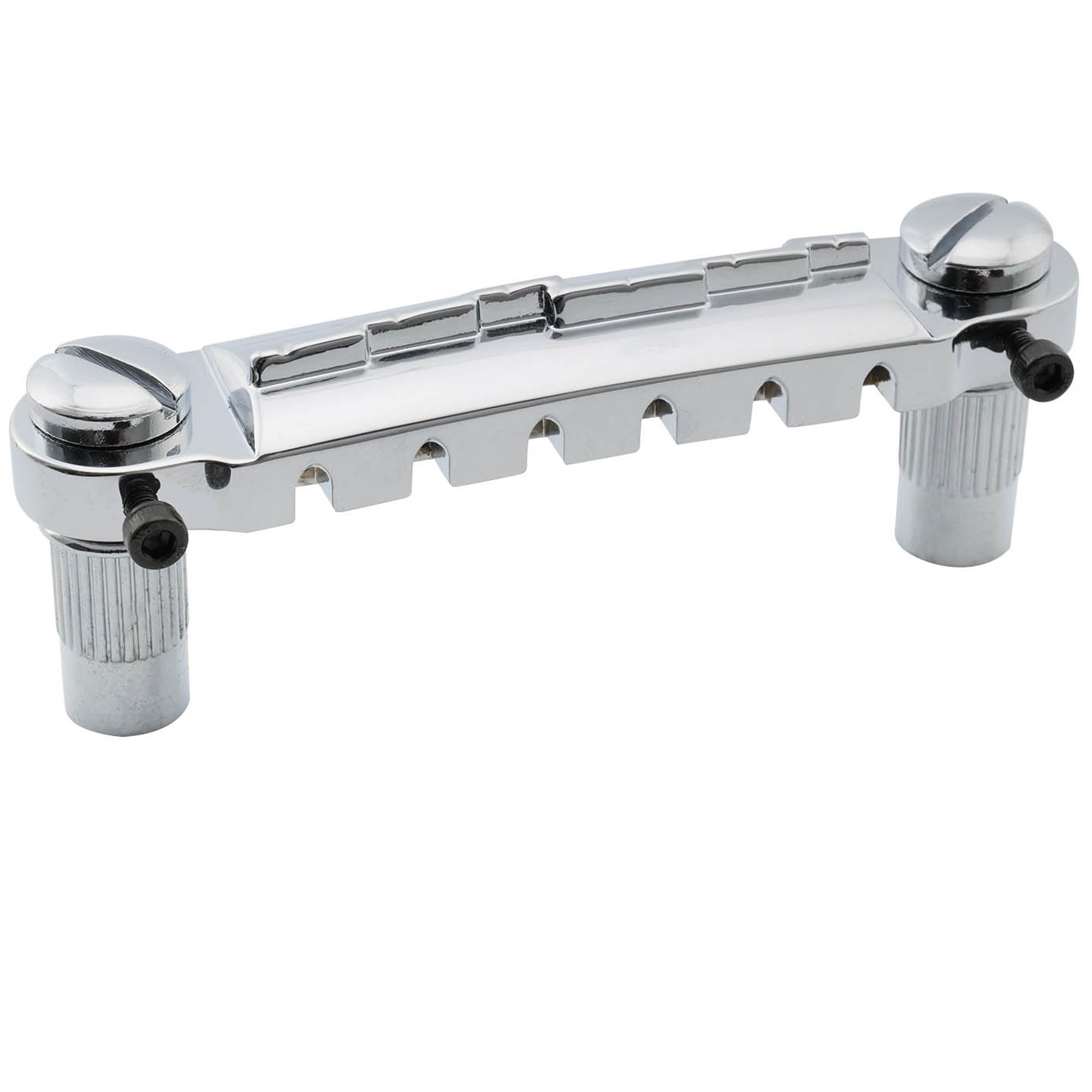 Musiclily Pro 52.5mm Pre-set Intonatable Wraparound Bridge Tailpiece for Epiphone Les Paul Junior LP Style Guitar, Chrome