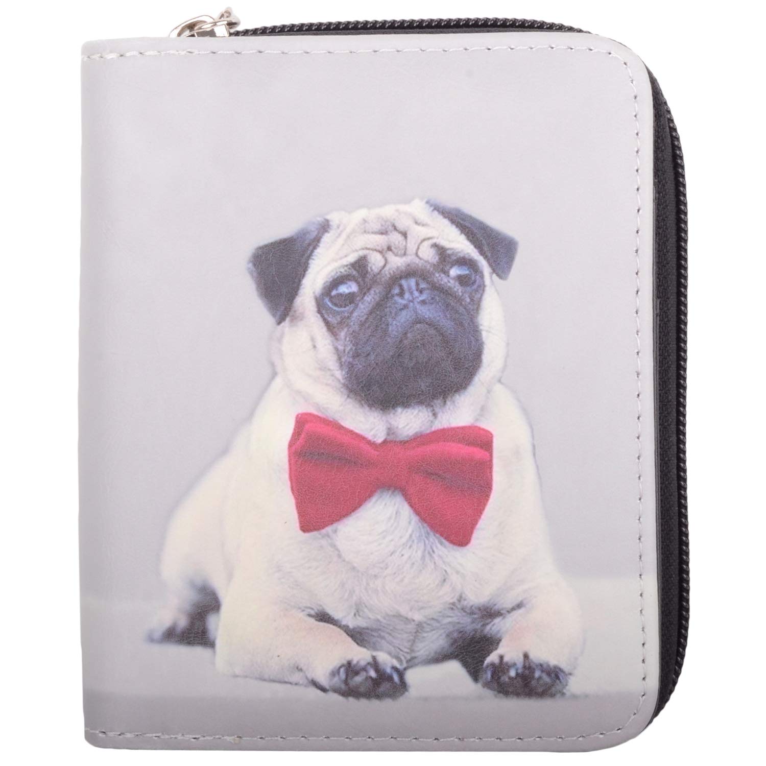 Valita Womens Small Faux Leather RFID Protected Money Credit Card Animal Purse - Dog