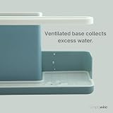 simplywire Sink Tidy/Caddy Kitchen Organizer Teal White Removable Drip Tray view 4