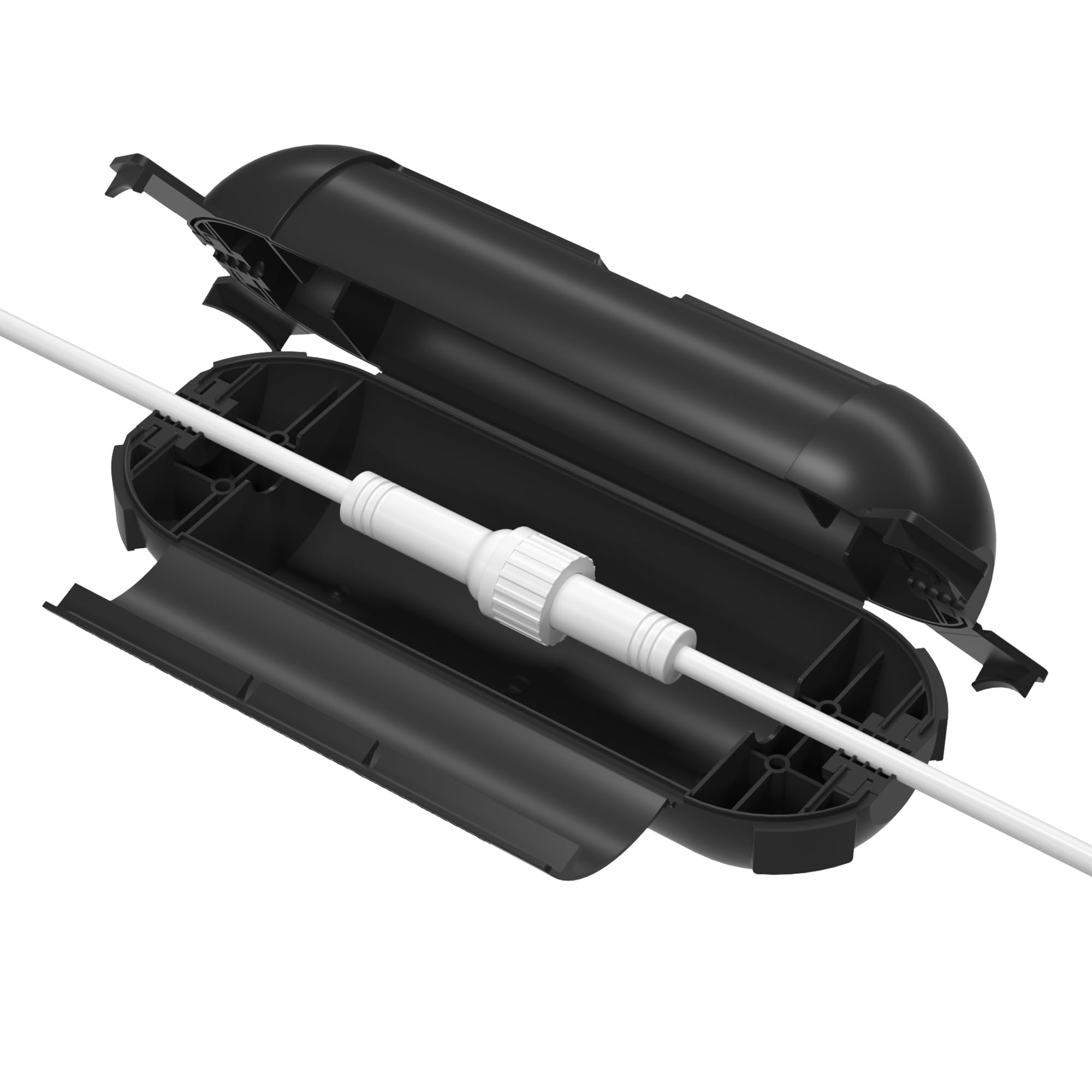 BN-LINK Outdoor Electrical Connection Box, Electrical Extension Lead Cover,Weather Resistant Seal Housing with 4 Latches,Holiday String Lights, Plug, Waterproof IP44, 1Pack