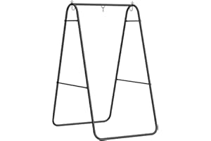 Outsunny Hanging Hammock Stand, Hammock Chair Stand A Frame Steel Heavy Duty for Hanging Hammock, Air Porch Swing for Indoor 