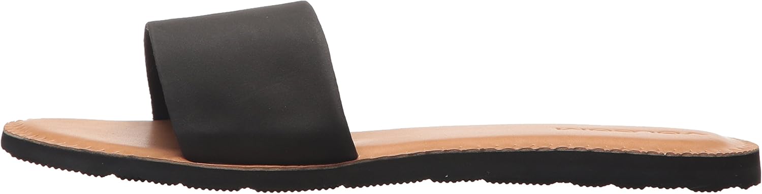  | Volcom Women's Simple Synthetic Leather Strap Slide Sandal | Slides