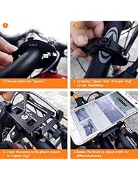 Soporte universal para teléfono móvil de bicicleta de aluminio Volo, soporte ajustable para bicicleta y motocicleta, para iPhone X, 8, 7, 6S, Samsung S9 + GPS, etc.