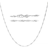 DSS 925 Sterling Silver Necklace for Women, Singapore Chain 2mm, Lobster Claw Clasps, Sterling Silver Chain, Italian Jewelry for Women, 16in - 30in