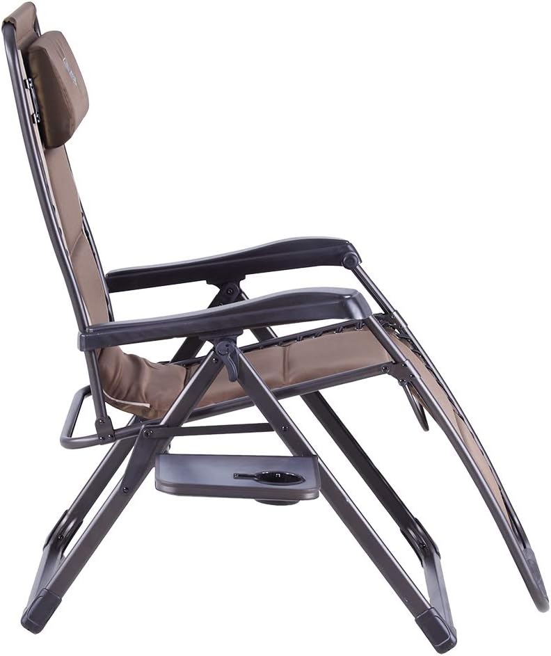 Timber Ridge Banyon Zero Gravity 350 lbs Weight Capacity Reclining Folding Patio Outdoor Lounge Chair, 22.0”W x 21.3”D x 44.1”H (LR-LGR063): Sports & Outdoors