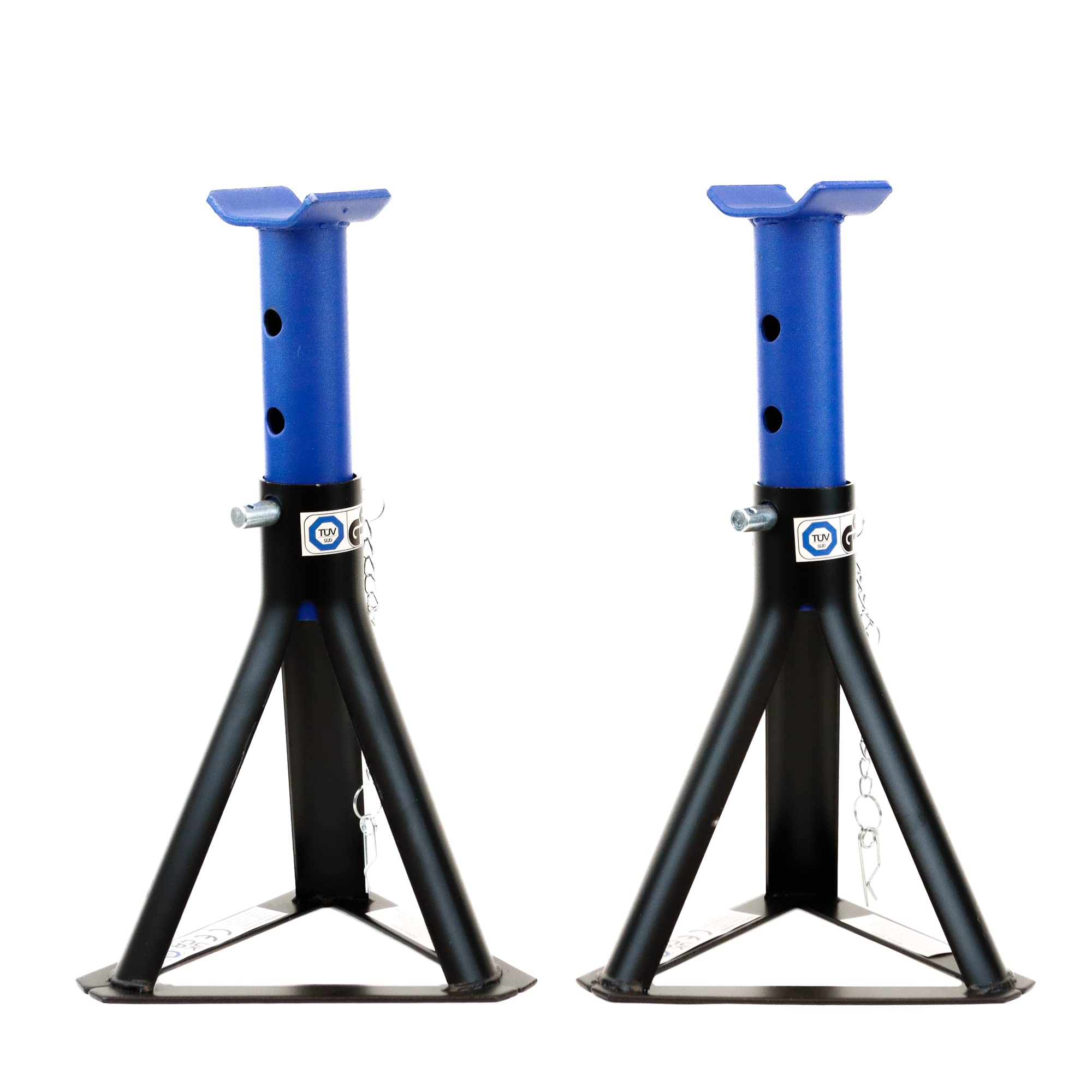 Streetwize - Pair of 2 Tonne Heavy Duty Steel Fixed Base Axel Stands - Adjustable Range of: 240mm to 360mm, Perfect For Raising Vehicles.