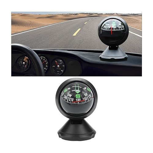 KHGUZ Car Compass Ball, Adjustable Automotive Dash Mount Compass Ball ...