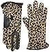 ISOTONER Women's Stretch Fleece Gloves with Microluxe and Smart Touch Technology, Leopard, One Size