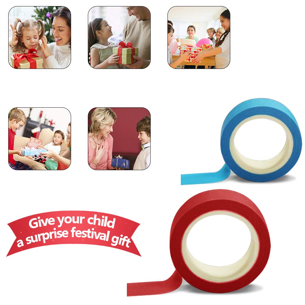 Colored Masking Tape-10 Different 0.6Inch x 10M Rainbow Rolls-DIY Washi Painter Tape for Art,Lab,Labeling,Classroom Decoration,Office & Home Supplies