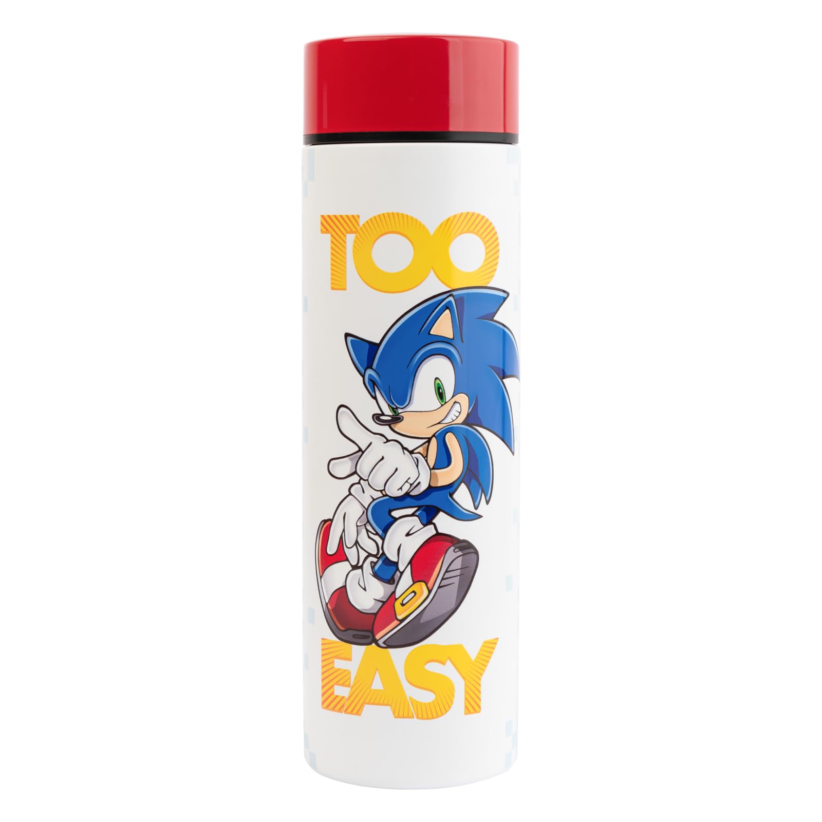 Grupo Erik Metal Water Bottle 420ml / 14oz - Sonic The Hedgehog Gifts | Hot and Cold Water Bottle Stainless Steel, Cute Travel Bottles Gym | Sonic Gifts Under 20 Pounds