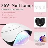 PHOENIXY Poly Nail Gel Kit 8 Colors 36W Lamp Full DIY Extension Set view 6