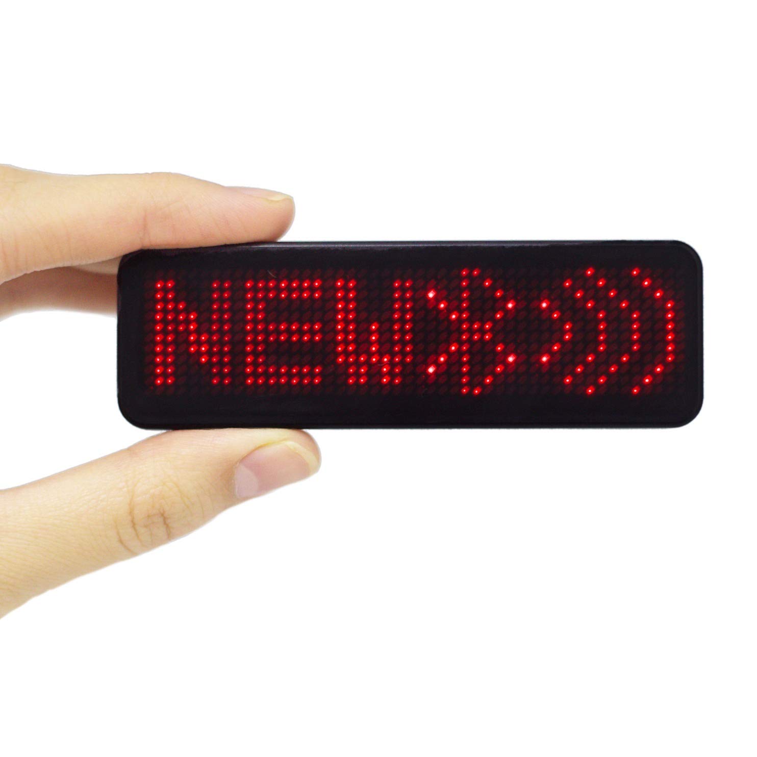 VBLab Bluetooth LED Name Badge Wireless Bluetooth LED Name Tag (Red)