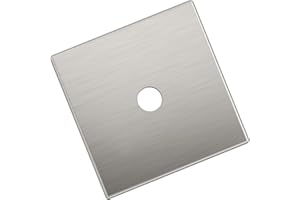 Amerock Ladera 1-3/16 inch (30mm) Length Square Satin Nickel Cabinet Knob Backplate, BP37760G10