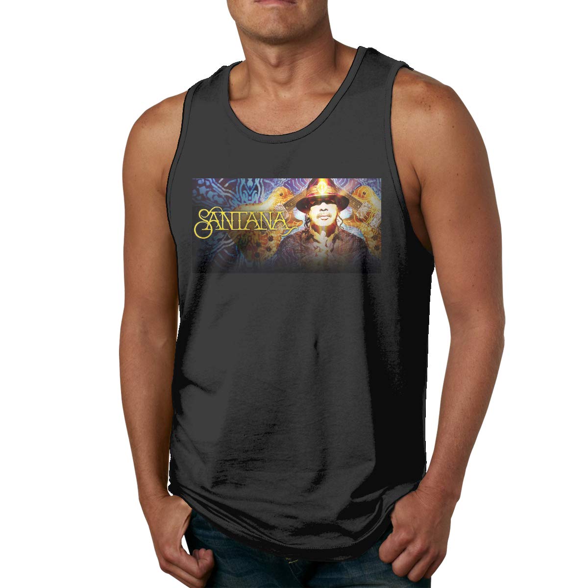 Santana Casual Sleeveless T-shirt Gym Workout T Shirt