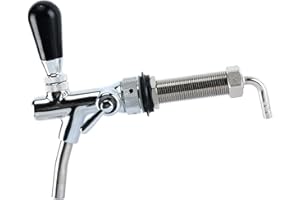 YaeBrew Adjustable Draft Beer Faucet Chrome Plating with 4 inch Shank Home Brewing Kegging Homebrew Kegerator Draft Beer Tap