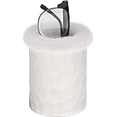 READAEER Plush Lined Eyeglasses Holder Protective Glasses Holder Stand Case Anti-scratch Glasses Storage Organizer for Table, Desk, Nightstand, Office