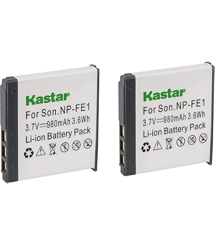 Batterie NP-FE1 Compatible Sony Cyber-shot DSC-T7 / T7S / T7B – 380 MAh 3.7V Rechargeable Longue Durée