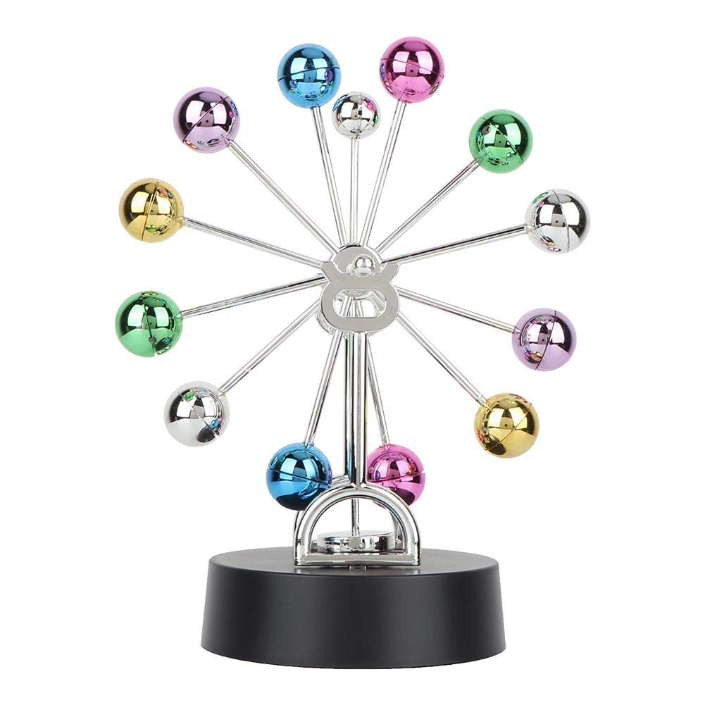 Colored Asteroid Pendulum Ball, Art Asteroid Revolving Balance Balls Electronic Perpetual Motion Desk Toy for Office Home Decor Gift Lovers Science Enthusiasts