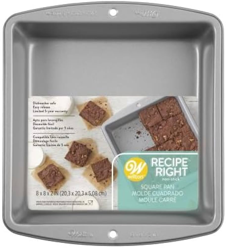 Wilton Square Cake Tin, Recipe Right, Non Stick, 20.3cm (8in)