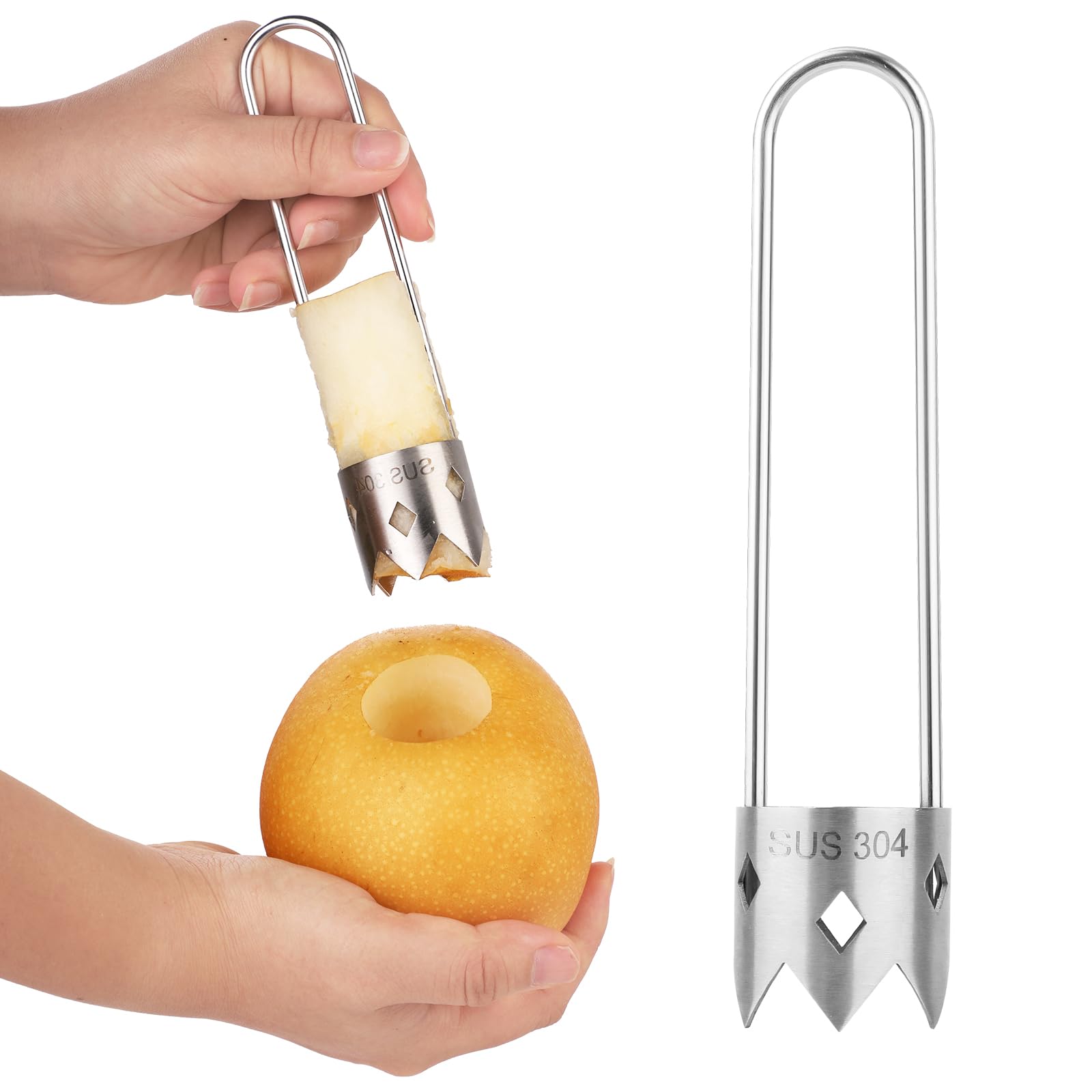 Photo 1 of Pepper Seed Corer, 2024 New Upgraded Stainless Steel Fruit Core Remover Apple Core Seed Remover Vegetable Corer Tool for Vegetables Fruit Kitchen Utensils
