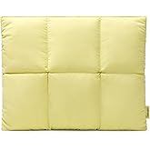 Comfyable Puffy Laptop Sleeve 13 Inch 14 Inch, Quilted Puffer Laptop Carrying Case, Pillow Case Compatible with MacBook Air M4 2025 M3 M2 M1, MacBook Pro M5 M4 Pro/Max, Lime Yellow