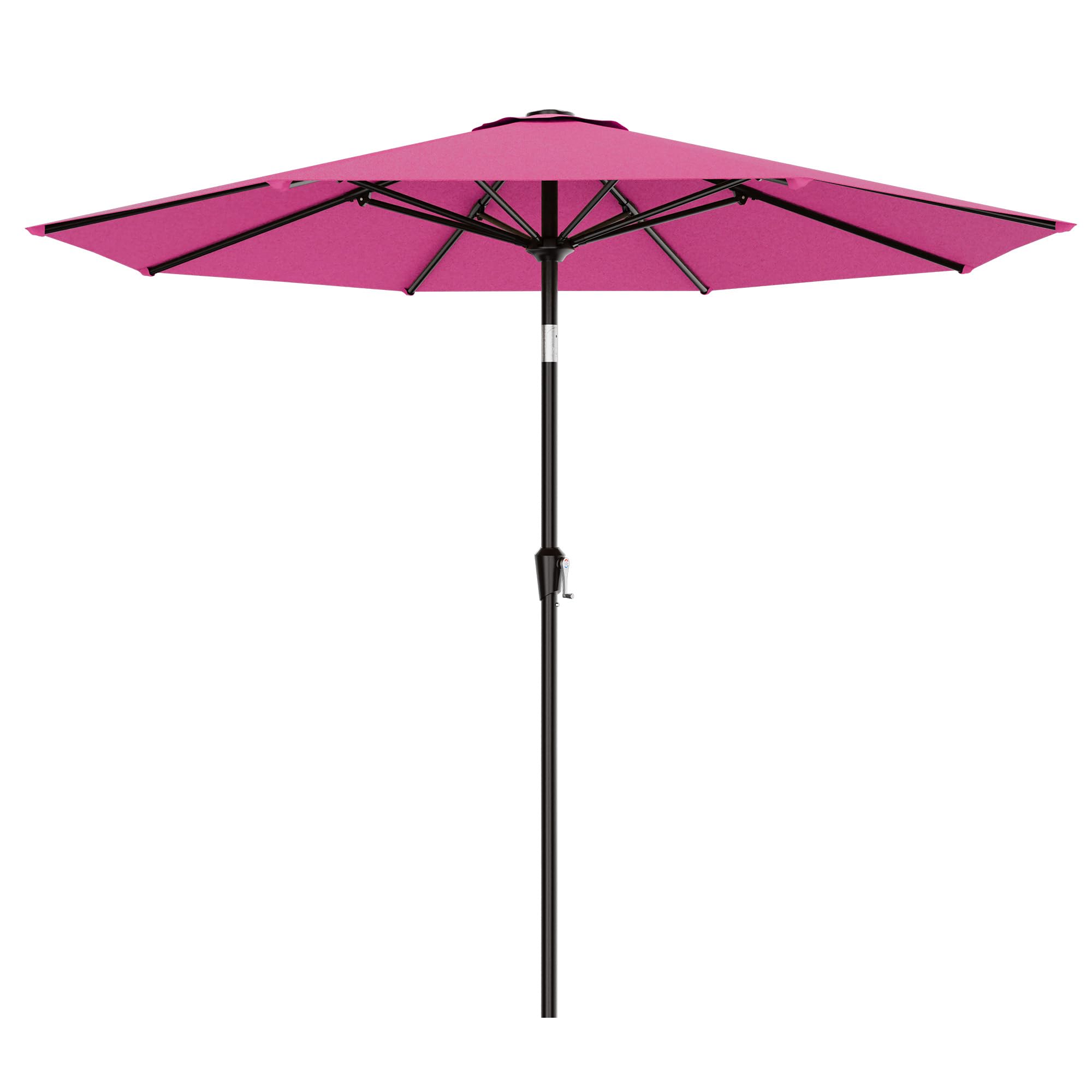 AreShark 9 FT Patio Umbrella for Outdoor, Outdoor Table Umbrella with Push Button Tilt and Crank, Outdoor Patio Umbrellas with 8 Sturdy Ribs for Market, Garden, Pool (Rose Pink) Image