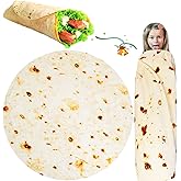 SILUI Tortilla Burrito Blanket White Elephant Gifts for Kids Useful Baby Stuff Funny Novelty Food Throw Newborn Toddler Swaddle Blankets Soft Flannel Taco Wrap Blanket(41 Inches)