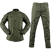 YKS JOOB Men's Tactical Combat Jacket and Pant Set Ripstop Military Uniform Outdoor Hunting Paintball Airsoft Casual Clothes