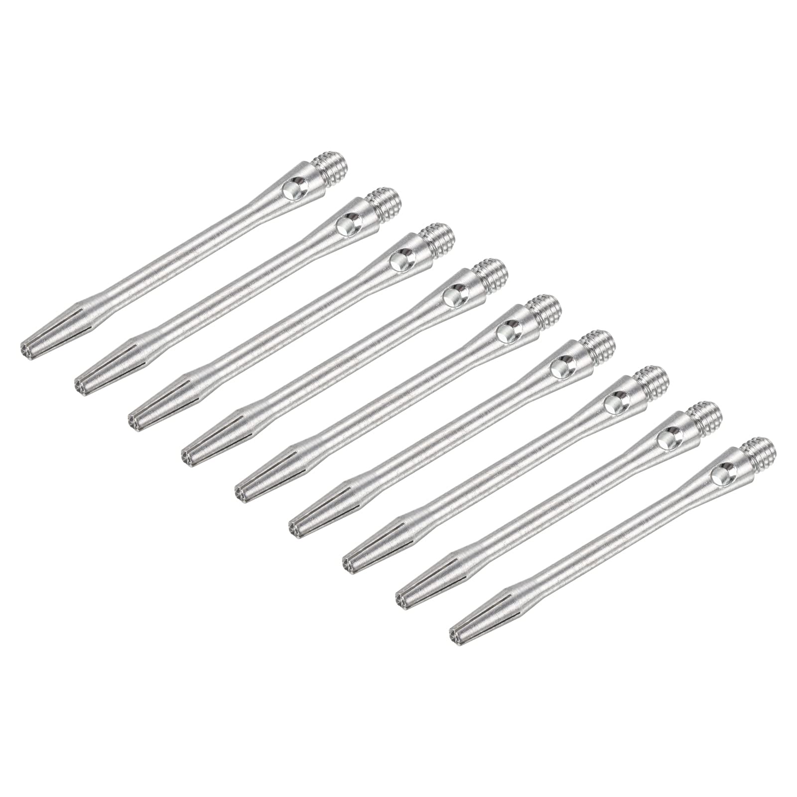 PATIKIL 48mm Aluminum Dart Shafts, Medium 2BA Thread Dart Stems Dart Accessories Throwing Fitting for Steel Tip - 9 Pack (Silver Tone)