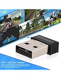 Anself Ant + USB Stick Adaptador para Garmin Forerunner 310 X T 405 410 610 910 X T compatible con CycleOps Entrenador Virtual sunnto Reloj zwift trainerroad perfpro Studio